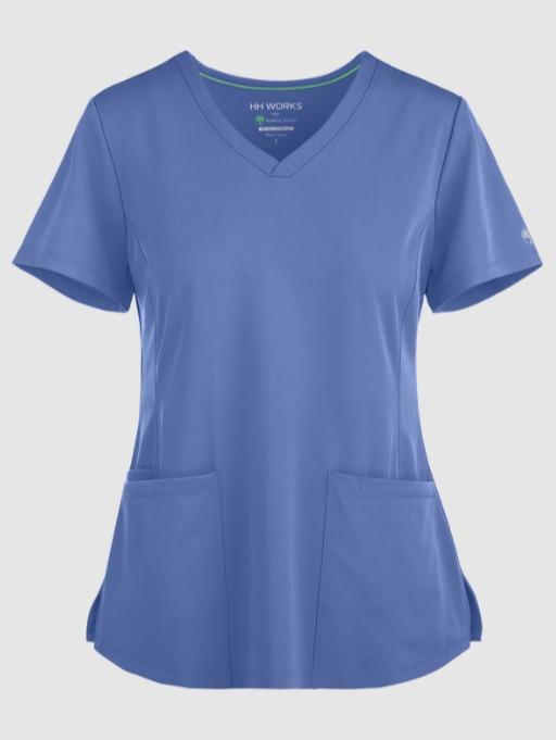 HH Works by Healing Hands Monica Women's 4-Pocket STRETCH V-Neck Scrub Top
