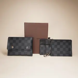 Pre-owned Louis Vuitton Canvas Small Leather Goods LV Damier Graphite Portefeuille Compact Modulable Wallet