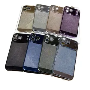 Electroplated Mesh Breathable Heat Dissipation Phone Case IP 17ProMax/16/15/14/13 Ultra-thin Full Coverage Anti-drop Hard Case Luxury Colorful PC Protective Cover
