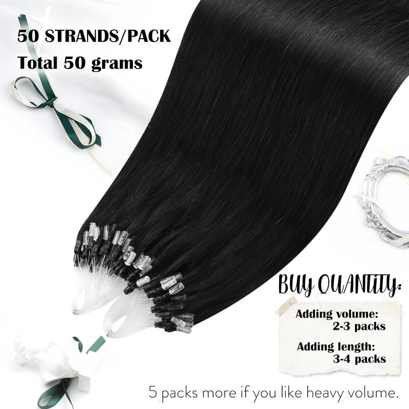 MORESOO Microbead Extensions Microlink Hair Extensions Micro Loop Natural Straight Human Hair Invisibead Extensions Micro Ring 56G 14-24inch Glueless Black Human Hair Extensions MORESOO Microbead Extensions Microlink Hair Extensions Micro Loop Natural Straight Human Hair Invisibead Extensions Micro Ring 56G 14-24inch Glueless Black Human Hair Extensions