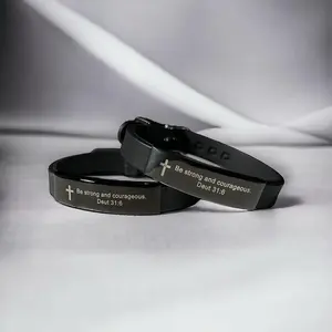 "Stylish Men & Women Adjustable Silicone Bracelet |  Bible Verse | Perfect Faith Accessory | Christian Bracelet