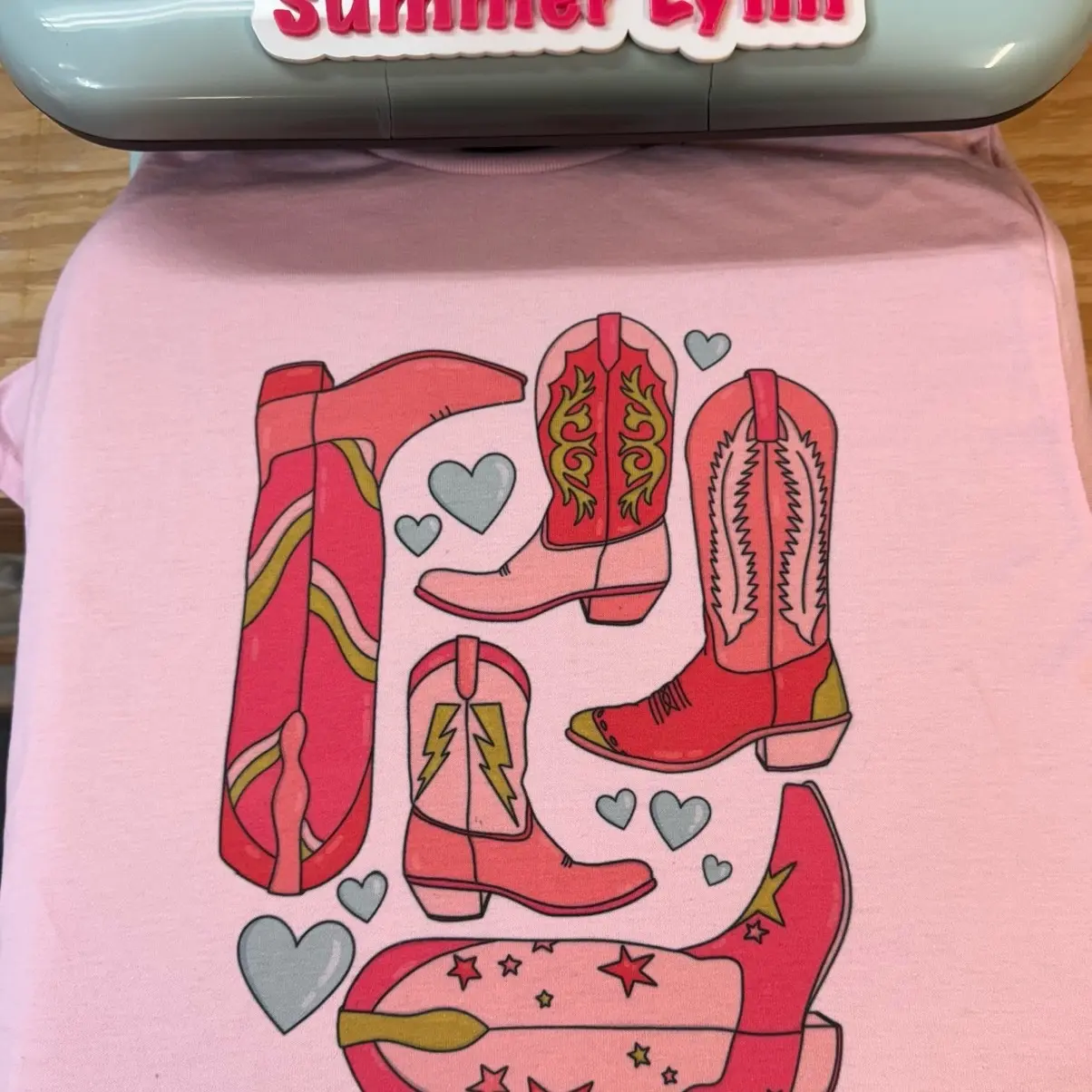 Pink cowgirl boots Top Pink cowgirl boots Top