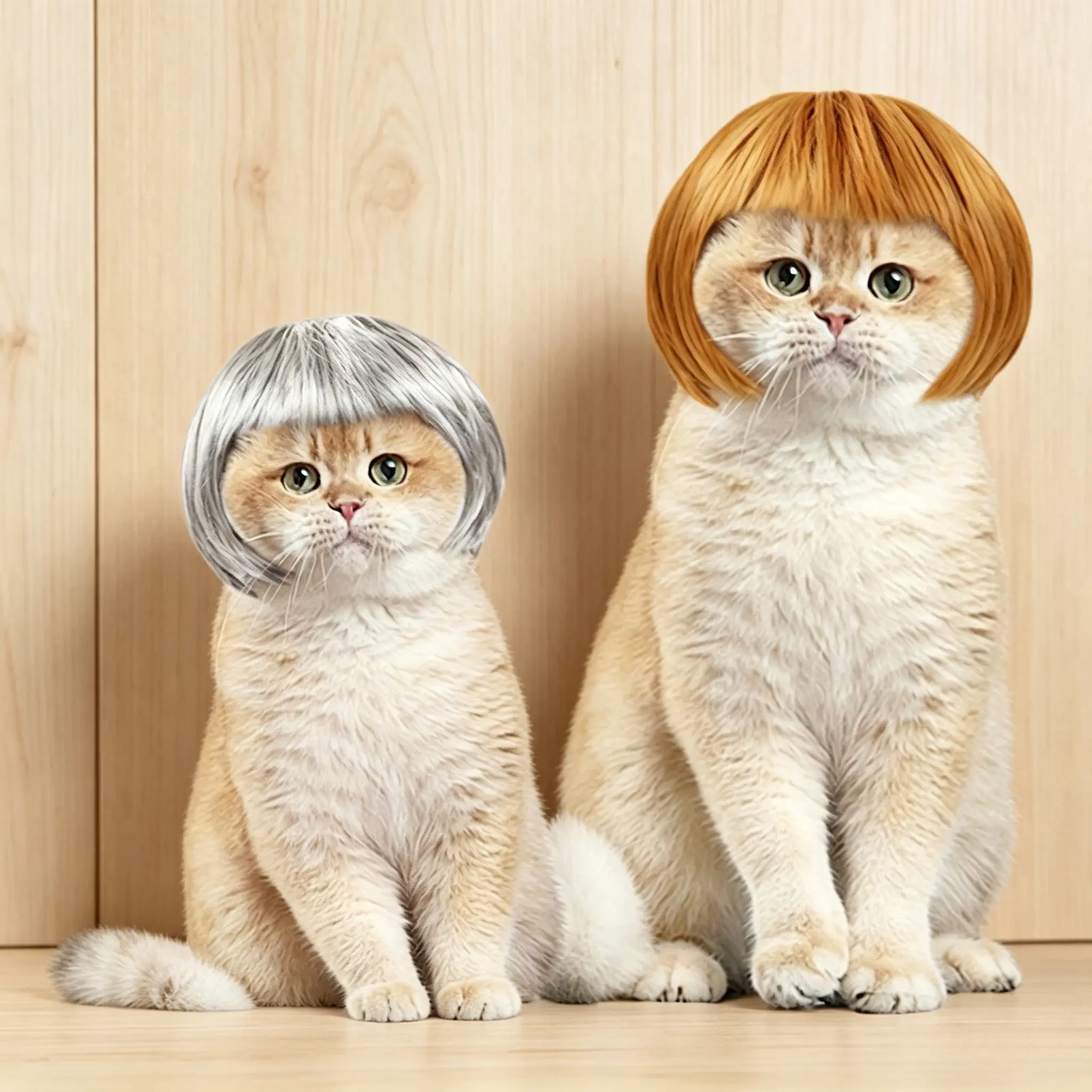 Pet Straight Bangs Bob Wig - Universal Dog & Cat Hair Accessory, Playful Look, All Seasons Festival Decor, Ideal for Photo Ops, Decorative, Festivals