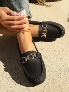 Spring Autumn New Fule Large Size All-Season Daily Wear Comfortable Soft Flat Shoes, Casual Round Toe PU Leather Slip-On Sneakers, Commuter Shoes Footwear