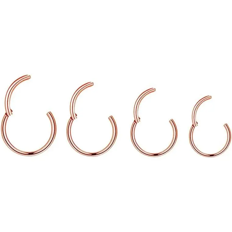 18G - Rose Gold - (6mm-12mm) - 4PCs