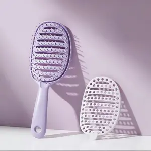 Self‑Cleaning Detachable Hair Brush, Double‑Arc Ventilated Detangler Comb, High‑Volume Scalp Massage & Volumizing Styling Hair Tool