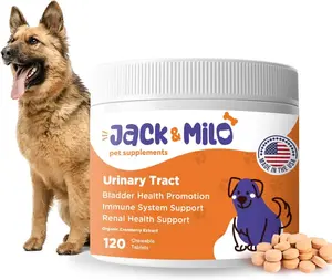 Supplement for Dogs, Dog UTI Incontinence, Kidney and Bladder Control - Cranberry & Antioxidants, Organic - Bladder Control for Dogs, USA Made-Non GMO - 120 Tablets