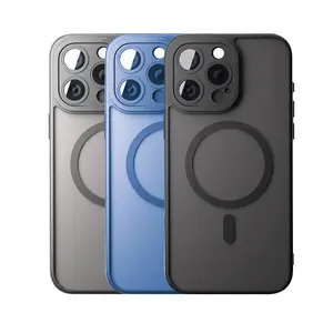 Suitable for iPhone 16 Pro Max Matte Precision Hole Magnetic Phone Case iPhone 15/14/13 12 Plus Armor Case