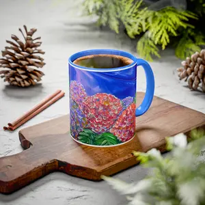 Hydrangea Bloom Mug | Colorful Floral Coffee Cup, 11oz or 15oz