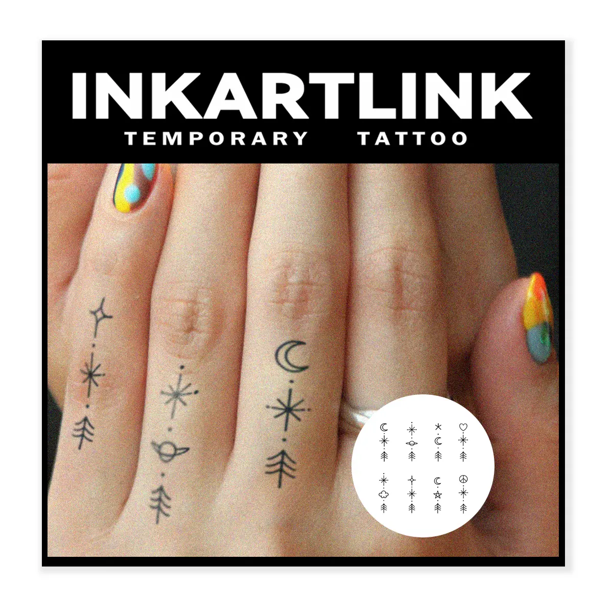 INKARTLINK Semi-Permanent Temporary Tattoos, 2 Sheets of Realistic Waterproof Designs Lasting 1-2 Weeks, No Reflection, Art for Adults, Men & Women, Realistic Temporary Tattoos, Assorted Temporary Tattoos