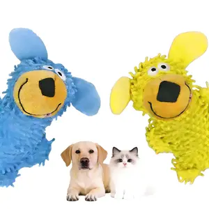 Interactive Vocal Toy for Cats, 2-Pack, Blue & Yellow, Squeaky Design, Boredom Relief, Teeth Cleaning & Oral Care, Chew Resistant, Soft Companion Toy   dog products dog toys