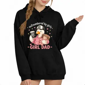 Dad Life Hoodie with playful and heartfelt design — outnumbered by girls