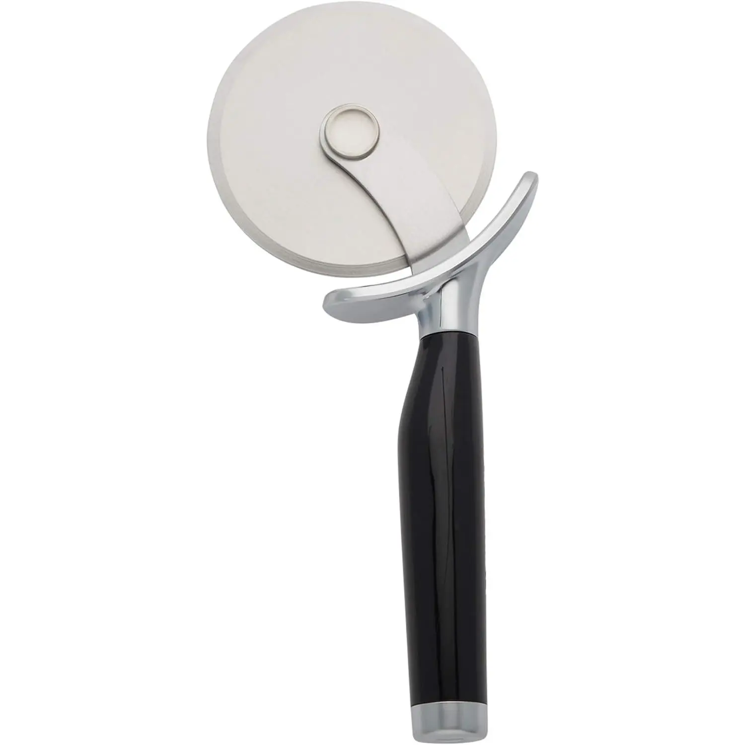 Classic Pizza Wheel with Sharp Blade For Cutting Through Crusts, Pies and More, Built In Finger Guard for Safety and Comfort Grip to Protect Fingers, Dishwasher Safe, 9-Inch, Black