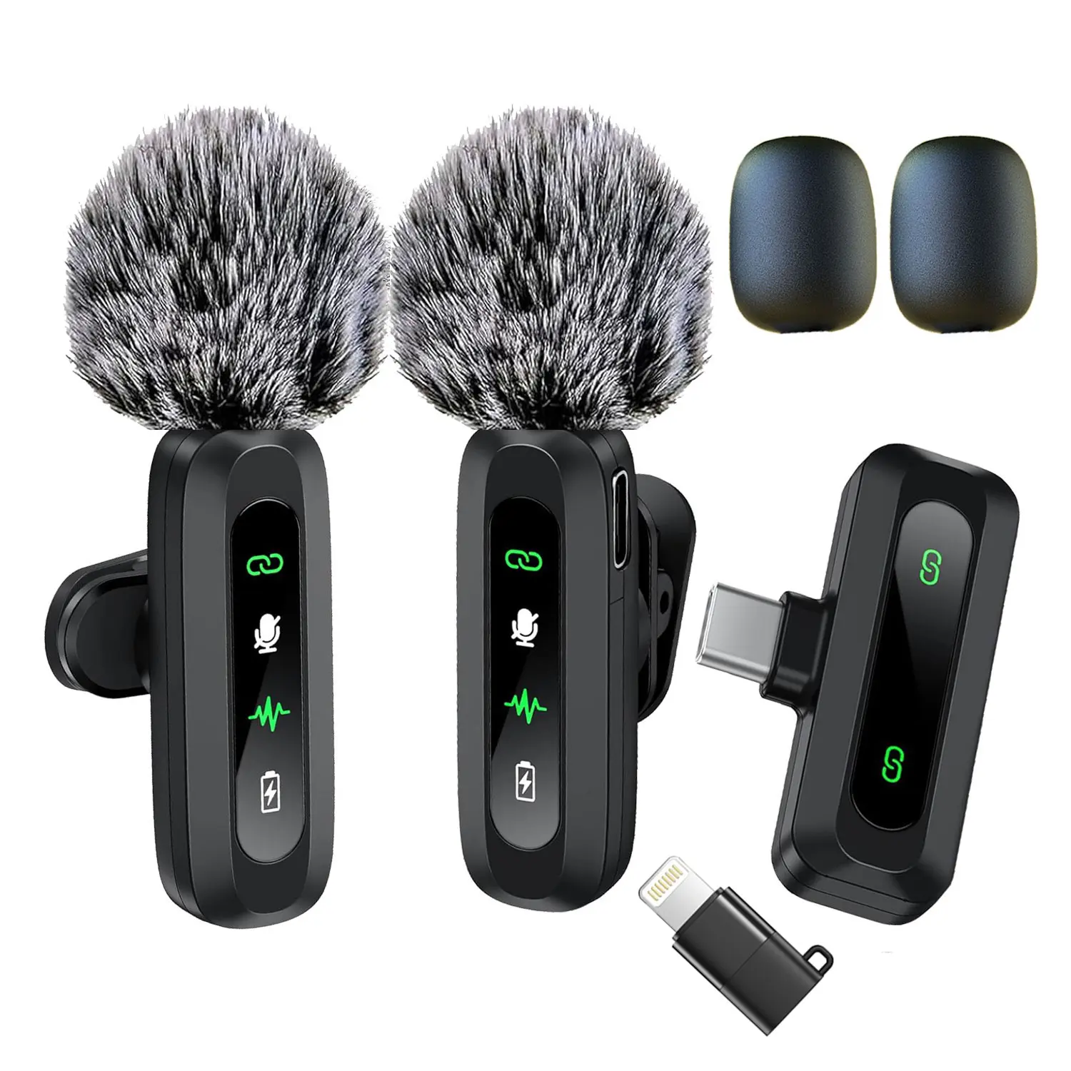 HITOZON Professional Wireless Lavalier Microphone - Rechargeable