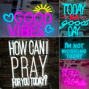 Positive Word Neon Sign, LED Wall-Mounted Decorative Lighting with Dimmer, Colorful Neon Signs for Homes, Bars, Shops, Rooms, Restaurants, Birthday Parties