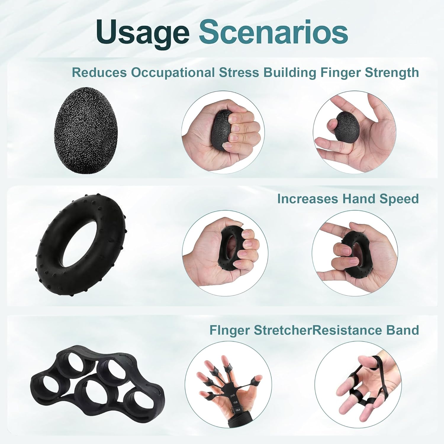 Mechanical Counting Grip Strength Trainer With Finger Exerciser For Muscle Building Hand Injury Recovery Rehabilitation Training