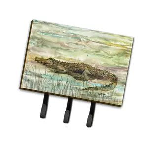 212 MAIN Metal Alligator Print Wall-Mounted Key Hooks - 6x2x9 in, Sunset-Inspired Hanging Room Decor Hook for Leashes, Compatible with Hardboard Tile