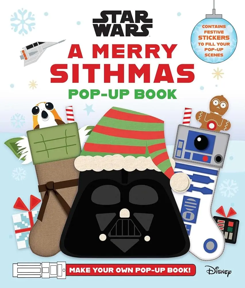 Star Wars: A Merry Sithmas Christmas Festive Pop-Up Paper Book - English-Language Children's Literature & Art Book with Chewbacca Content, Removable Paper Pieces, Step-by-Step Instructions
