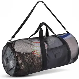 129L 35" Large Mesh Duffle Bag for Scuba Dive or Snorkel Equipment.  for Water  & Beach Activities like Swimming, Diving & Snorkeling.  for Travel, Storage, Gym Gears & Balls.