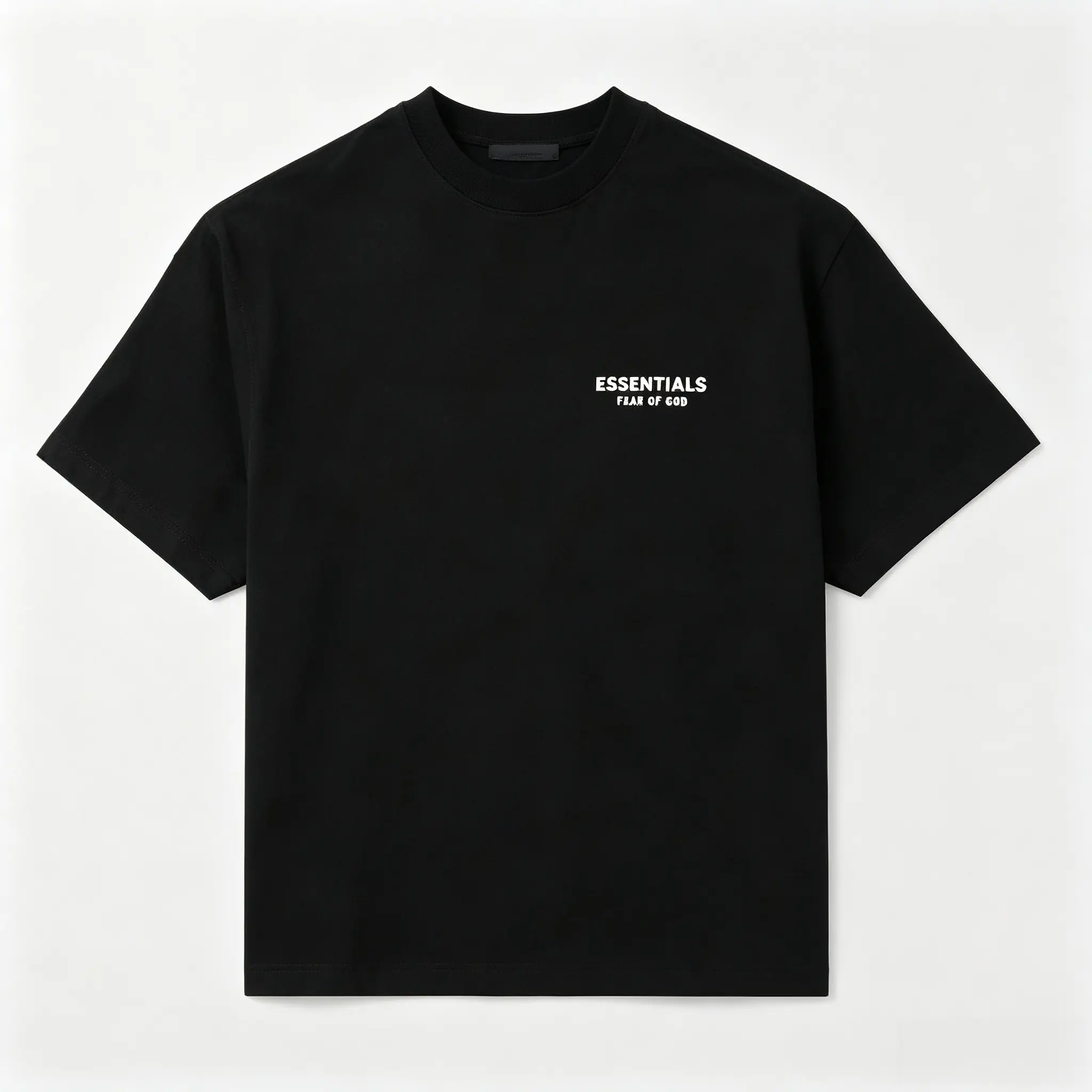 Fear of God Essentials Jersey Crewneck Tee 'Black' Fear of God Essentials Jersey Crewneck Tee 'Black'