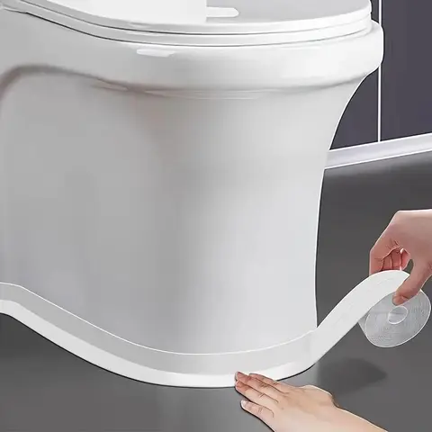Self Adhesive Bathroom Caulking Tape, Flexible Waterproof Anti-mold Caulking Tape, Universal Kitchen & Bathroom Seam Sticker Tape, Leakproof, Mold Resistant, Glue And Seal, Silicone, Tools, Leak Prevention