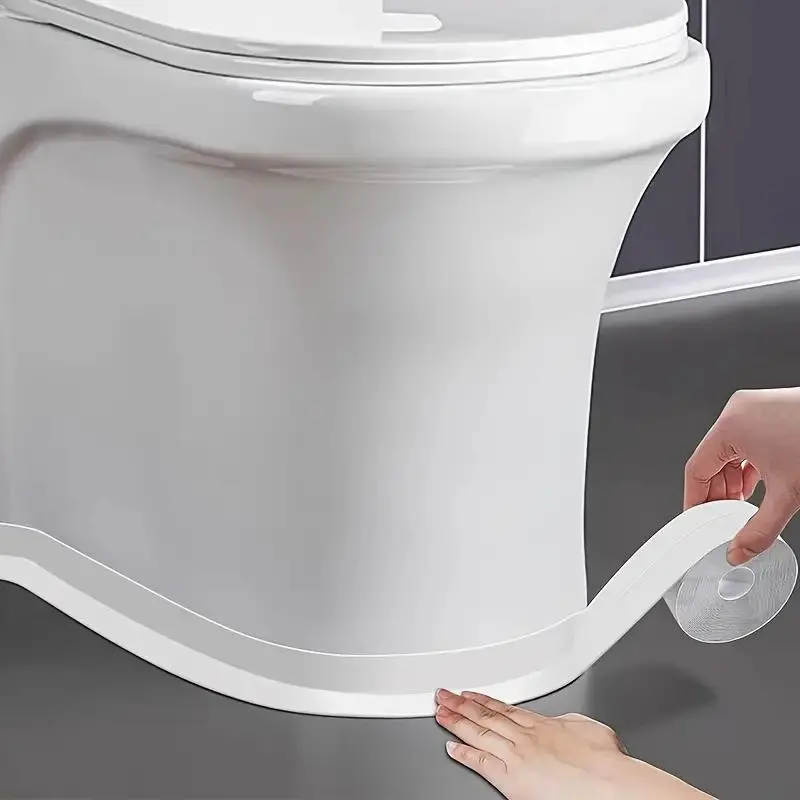 Self Adhesive Bathroom Caulking Tape, Waterproof Anti-mold Aesthetic Finish Caulking Tape, Universal Adhesive Sealant Tape for Kitchen, Bathroom & Moist Areas, Moisture Resistant Tape