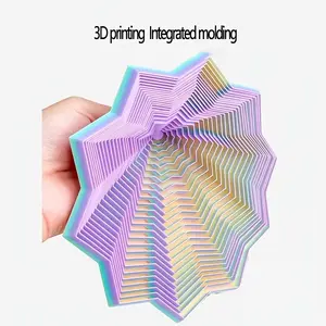 Expandable Sensory Relax Star-Shaped 3D Printed Spinning Tops, Octagonal Handle, Fun Adult New Year Gift, Precision Crafted, High-Quality Printing