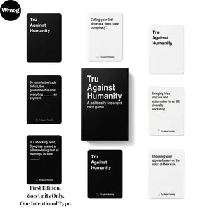 Tru Against Humanity Card Game - An Incorrect Card Game, First Edition with Intentional Typo