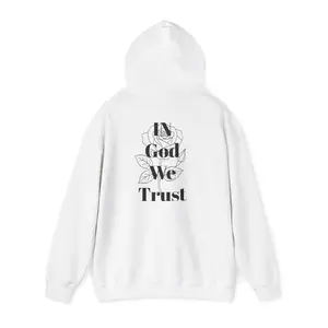 Trusted "In God We Trust" Hooded Sweatshirt, Cozy Sweatshirt, Inspirational Hoodie, Unisex Fashion, Faith-Based Apparel, Gift for Believers