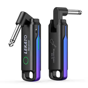 LEKATO WS-70 Wireless Guitar System, UHF Audio Wireless Guitar System, Rechargeable Wireless Guitar Transmitter Receiver, with 70 Channels Wireless System for Guitar Bass Electric Instruments