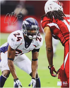 Champ Bailey Denver Broncos Autographed 16" x 20" Matchup vs. Larry Fitzgerald Photograph - Fanatics Authentic Certified