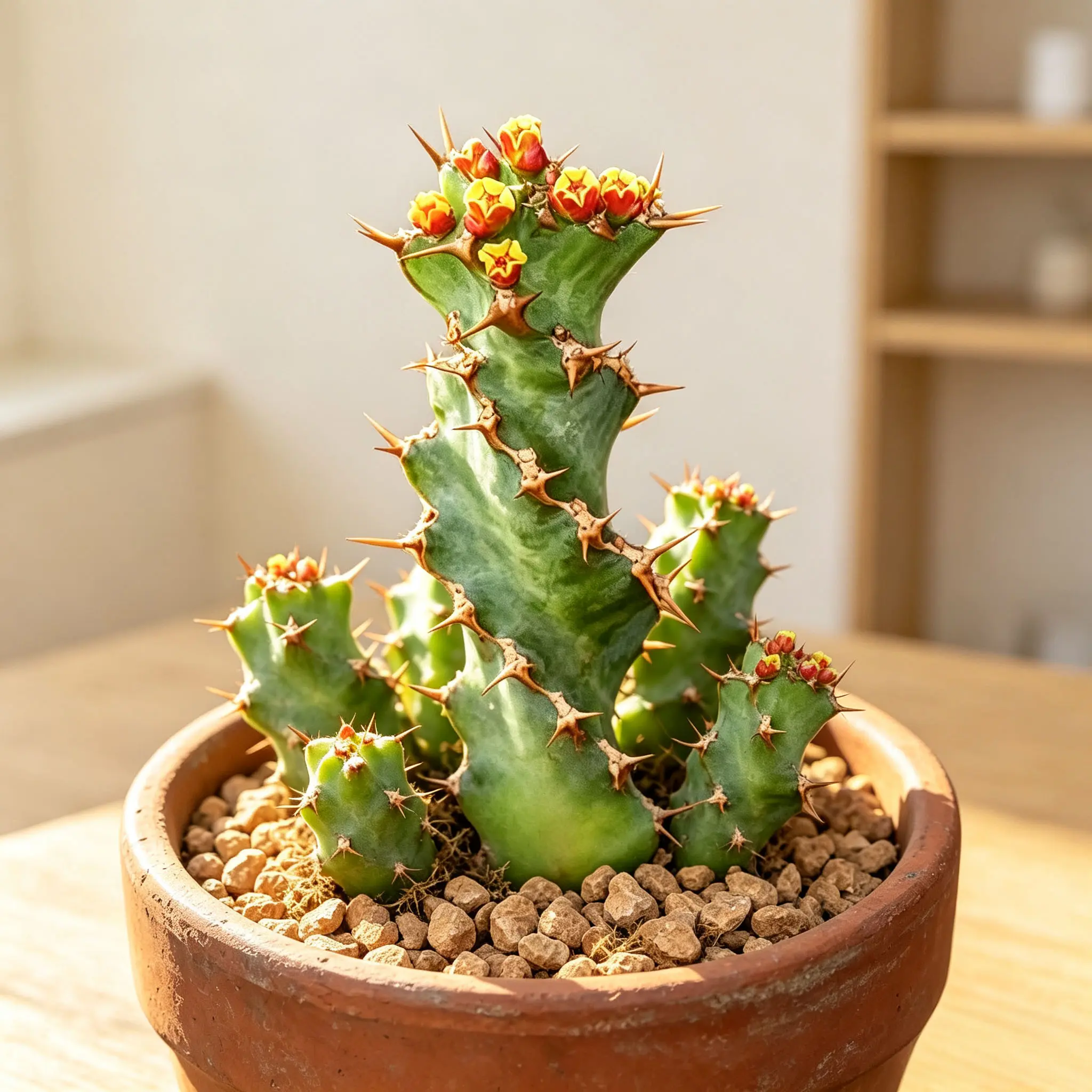 Euphorbia Tortirama – Twisted Spurge, Spiral Succulent Cactus, Potted Indoor Plant