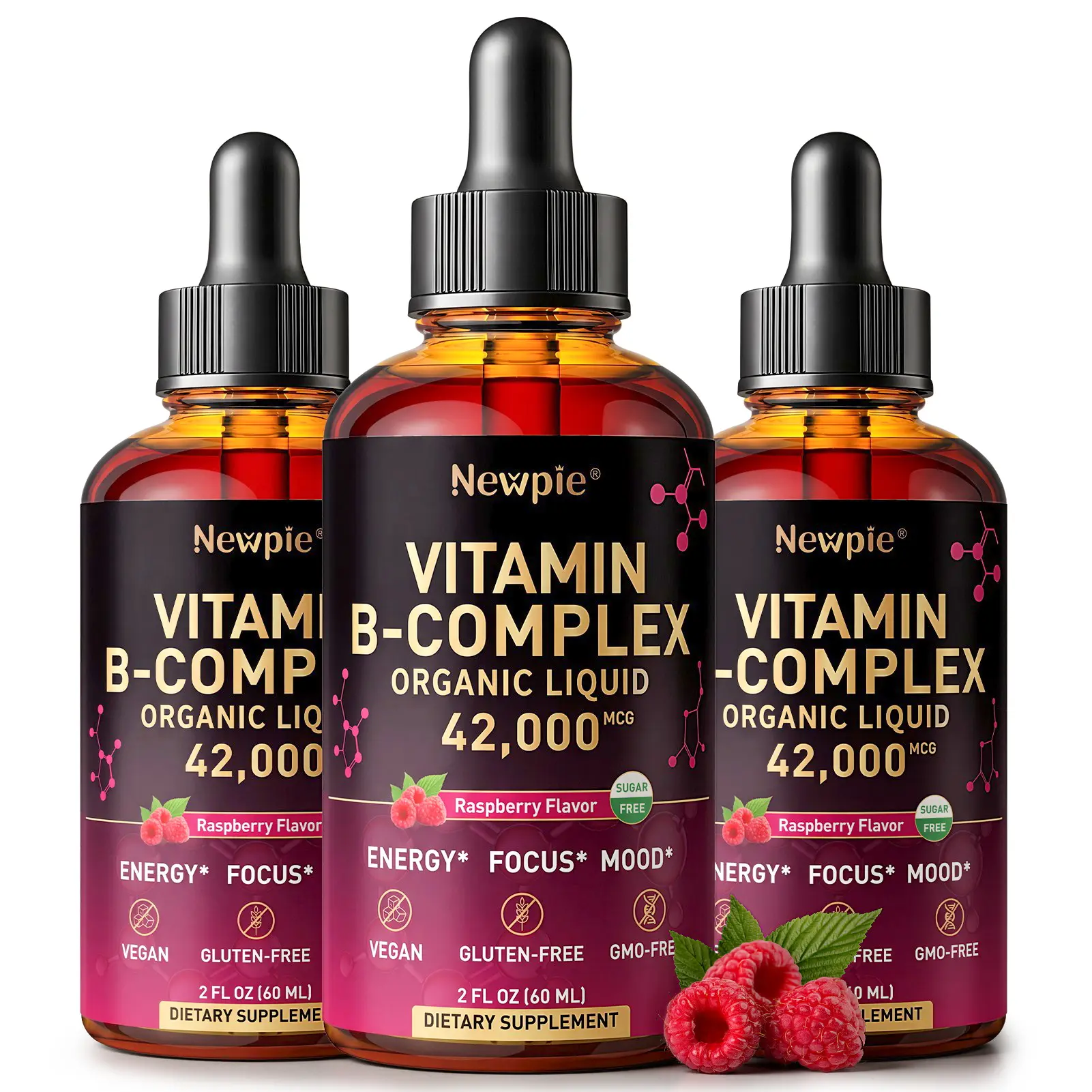 Mothersdaygift 22-in-1 Vitamin B12 Complex Liquid Drops, Methylated Vitamin B12 6500 mcg, B1, B6, B3, B5, Folate, Biotin with Vitamin C D A E, Magnesium, Zinc, CoQ10 for Energy