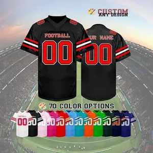 Custom Football Jersey Personalized Embroidered Name Number Team Logo Game Training Shirt Fan Gift for Men Women Kids Toddlers SportsUniform 4F2