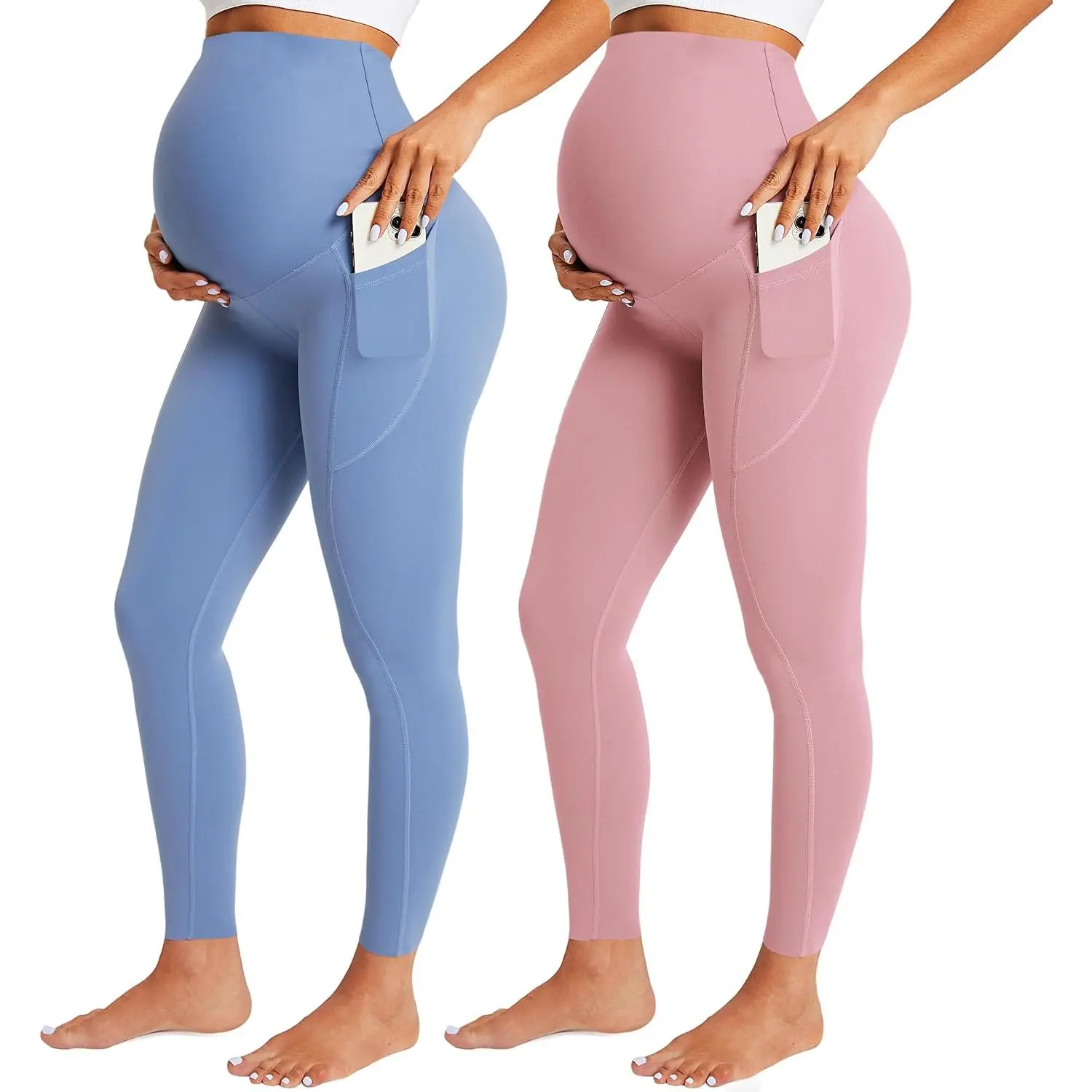 With Pockets - Azure Blue/Pink Violet