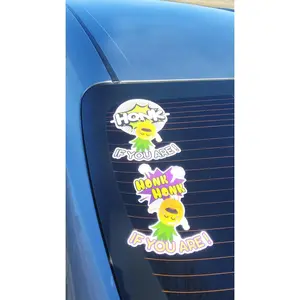 Honk If You Are window cling ons with a fun Upside-down Pineapple for the Swinger Lifestyle / Reusable