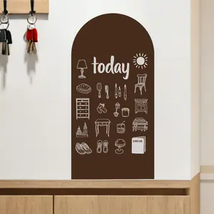 Modern Arch Wall Decal, Peel and Stick Arch Wall Sticker, Removable Self Adhesive Boho Mural, Magnetic Chalkboard, Decorative Wall Sticker, Home Decor