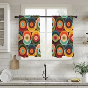 Retro Groovy Mod 60s 70s Kitchen Cafe Curtains