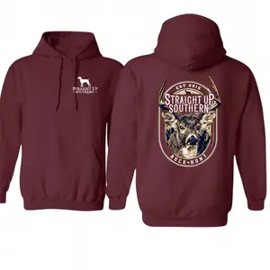 Deer Hunting Hoodie - Straight Up Southern Sweatshirt, Buck Hunt Outdoor Hoodie, Country Life Pullover, Gift For Men, Hunter Lifestyle Outfit. Unisex - Menswear, Streetwear. Men's Tops