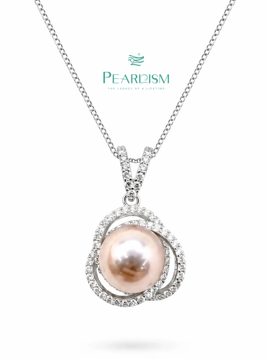 PEARLISM Fancy Design Edison Pearl Pendant Freshwater Seedless Pearl (9-10mm)（Free S925 Chain-AFEP008