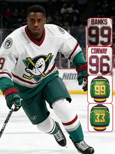 Men's Embroidered Name & Number Hockey Jersey, Breathable Sweat-Wicking Sports Shirt, Loose Fit Casual Wear, Sizes S-3xl, Multiple Colors Available, Athletic Apparel