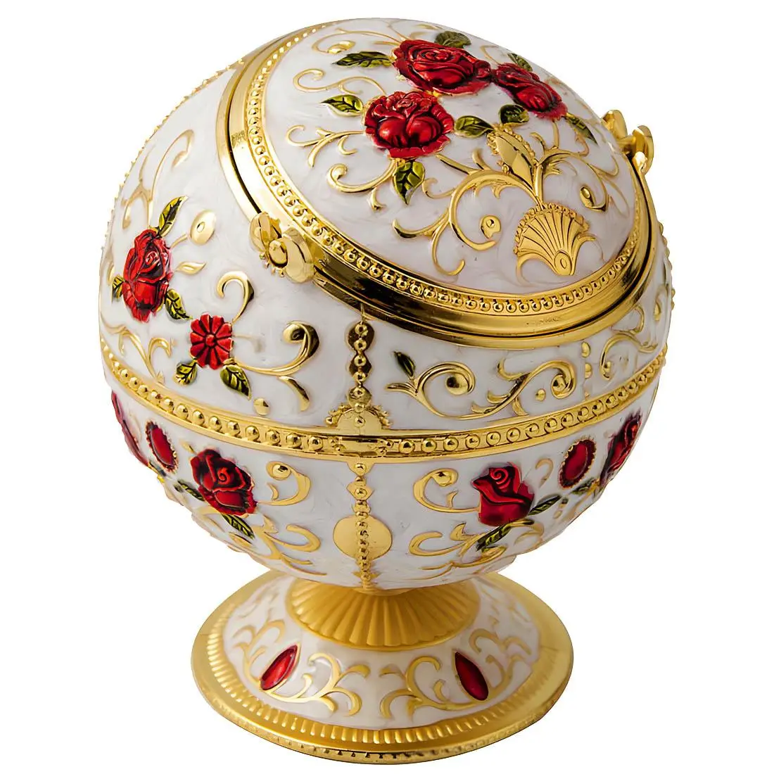 Vintage Cigar Ashtray with Lid, 1 Count Portable Cigarette Ashtray, Desktop Ashtray for Outdoor Indoor Smoking, Home Decoration