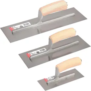 3 count Drywall Trowel, Carbon Steel Finishing Masonry Trowel Set Includes 14'' x 4'', 12'' x 4'', 8'' x 3'', Lightweight  Handle, Plastering Trowel for Sheetrock Wallboard Plasterboard