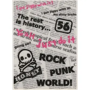 Pool Cool Vintage Rock Punk World Skull Rare Plastic Pencil Writing Board