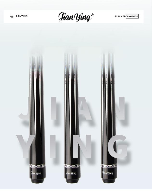 JIAN YING New Carbon Fiber 1/2 Billiard Cue 58 inch 11.5/12.5mm Tip Strong Stability High Performance Pool Cue with Case Tip Gloves Towel Chalk Extended Handle