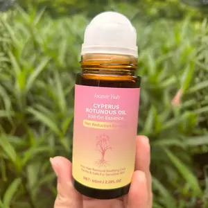 Cyperus Rotundus Oil for Hair Removal Natural Body Roll-On Serum Reduces Unwanted Hair- 60ml/2oz