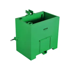 fathersdaygift VEVOR Ballast Box, Corrosion-Proof 3-Point Category 1 Tractor Ballast of 800lbs Load Capacity for 2 Hitch Receiver, Heavy-Duty Thickened Steel 5ft Volume, Loader Attachment with Sliding Door, Green