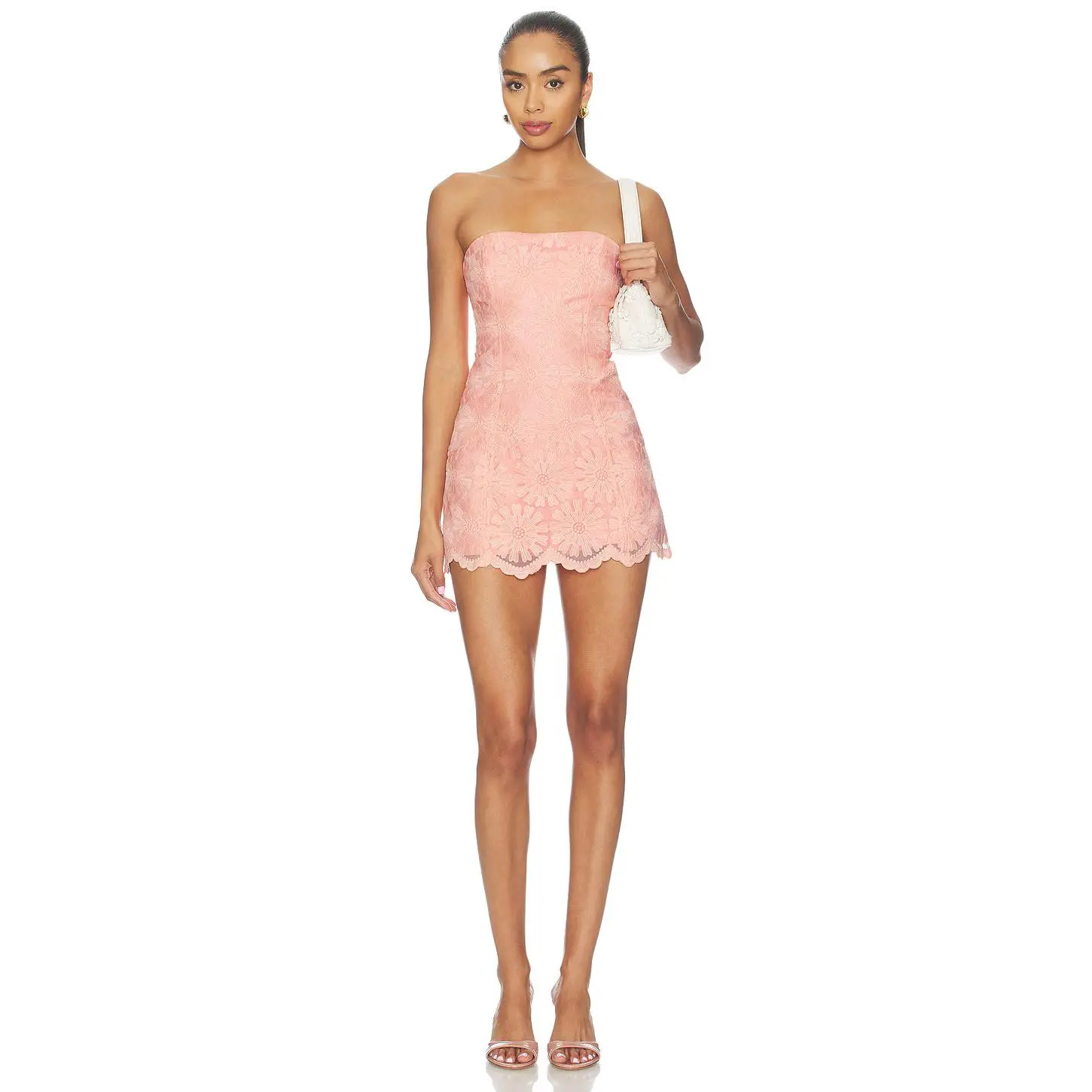 Amanda Uprichard Daisy Romper in Creamsicle