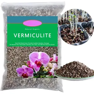 Coarse Vermiculite 10QT for   Occurring Mineral Potting Mix Medium for Potted , Hydroponics, Terrariums, Orchids, Mushroom Or Reptile Habitats