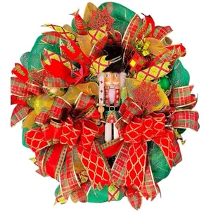 Christmas wreath, nutcracker wreath, Christmas wreath, Holiday , Red & Green